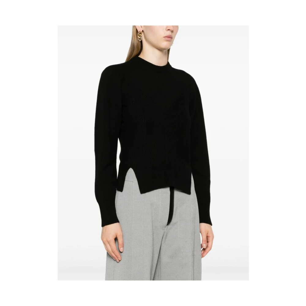 alexander mcqueen Zwarte Gebreide Korset Trui Black Dames