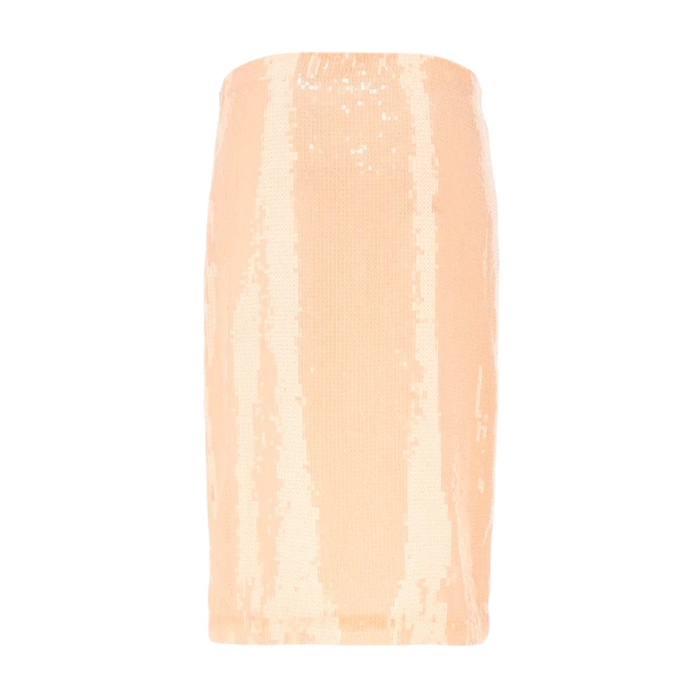 DES Phemmes Kersen Paillet Knielengte Rok Beige Dames