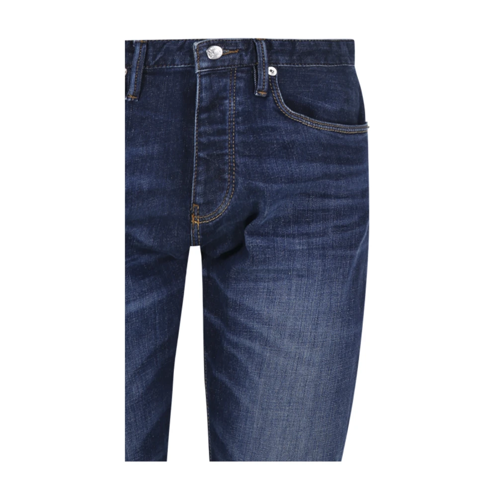 Emporio Armani Denim Blauwe Zakbroek Blue Heren