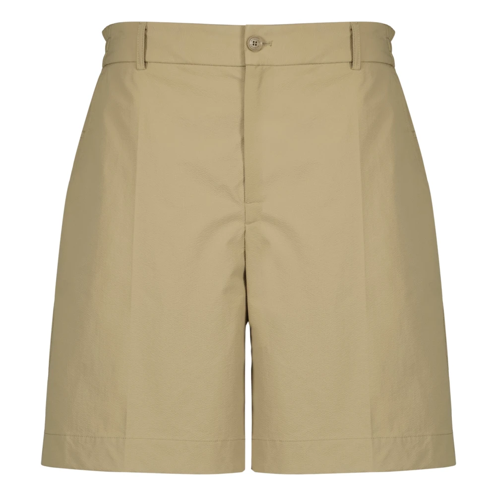 Moncler Beige Seersucker Shorts - Male - Casual Shorts - Xl - Shorts