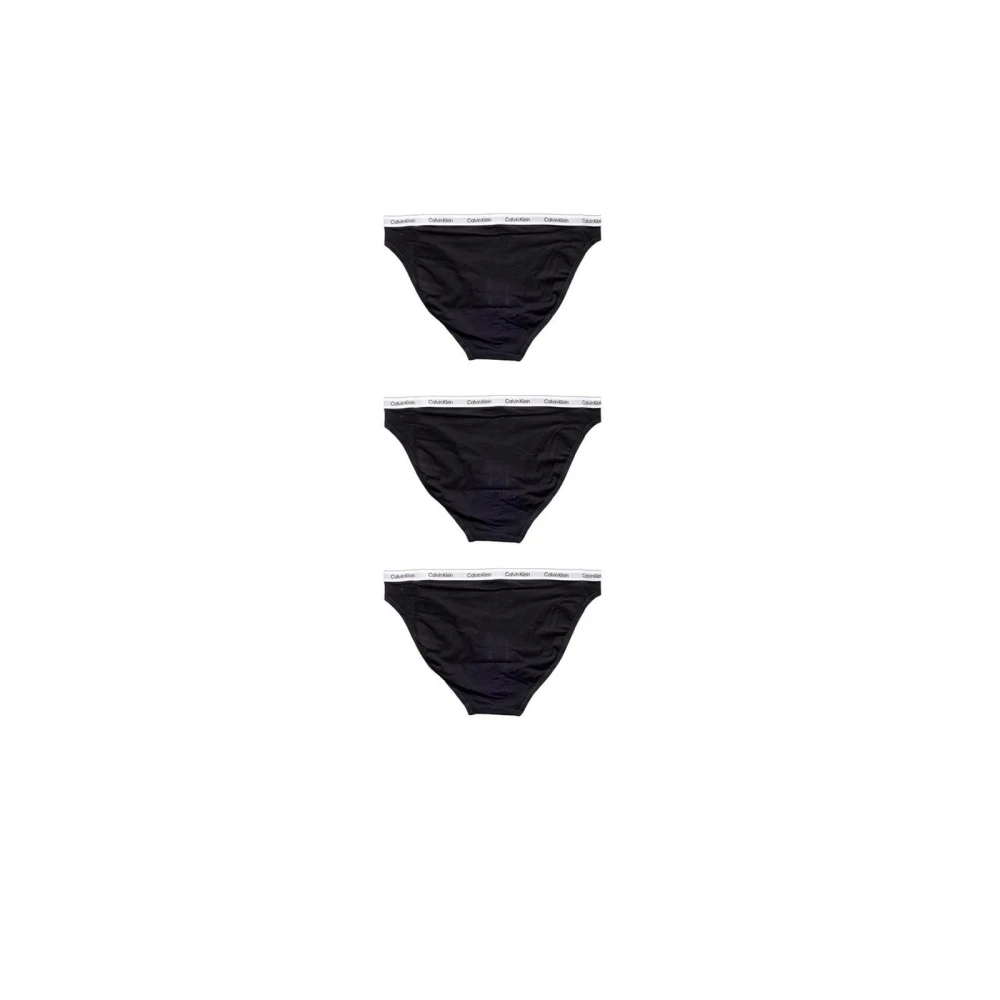 Calvin Klein Zwarte Katoenen Bikini Ondergoed 3Pack Black Dames