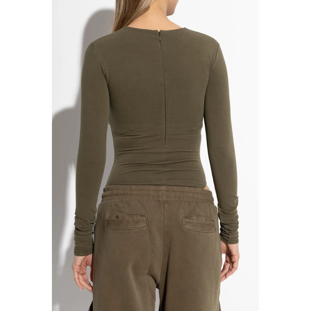 Entire Studios Lange mouw bodysuit Green Dames