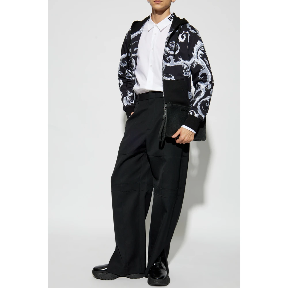 Versace Jeans Couture Sweatshirt met patroon Black Heren