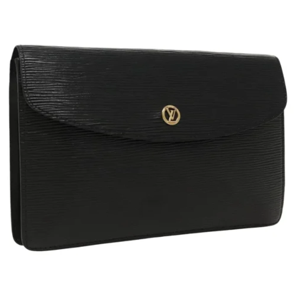 Louis Vuitton Vintage Pre-owned Leather clutches Black Dames