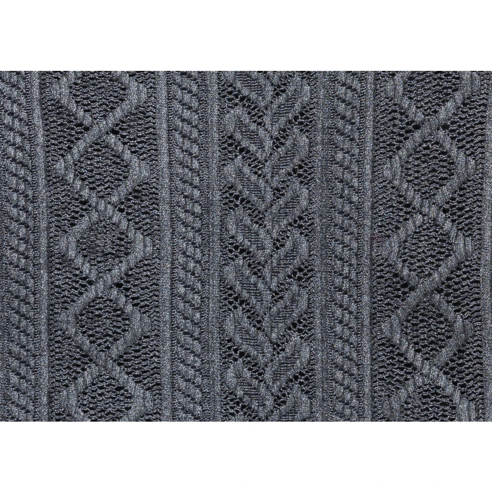 LUISA CERANO Kanten colshirt met metallic afwerking Gray Dames