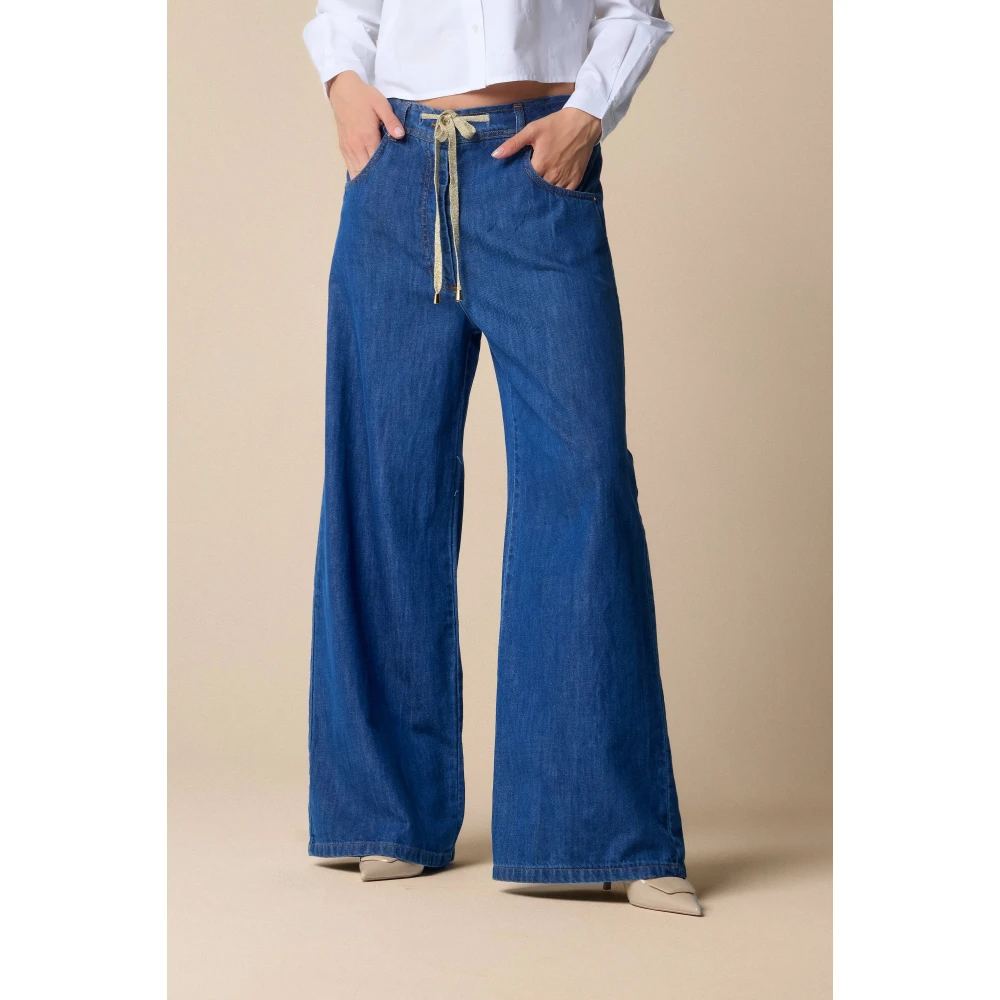 Kocca Stijlvolle Wide Leg Jeans voor Vrouwen Blue Dames