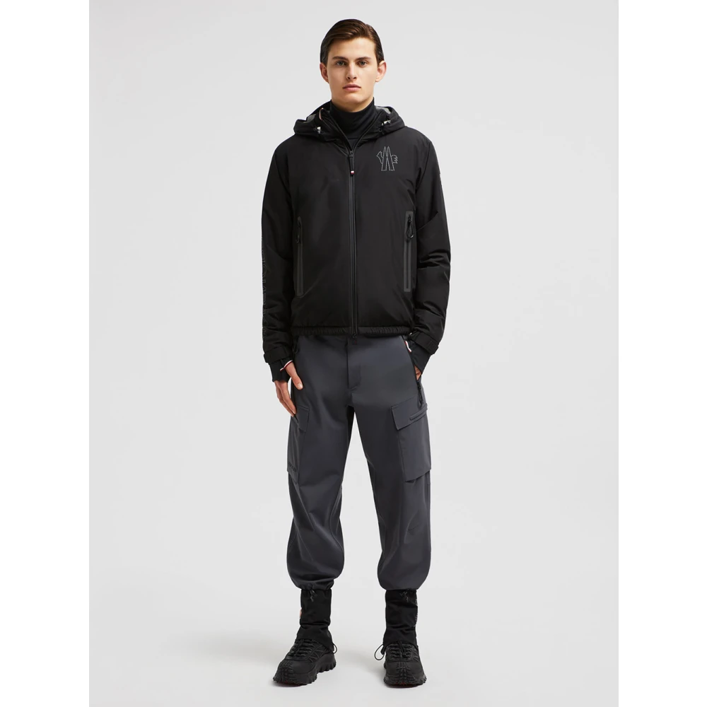 Moncler Outdoor Zwarte Jas Waterdicht Met Capuchon Black Heren