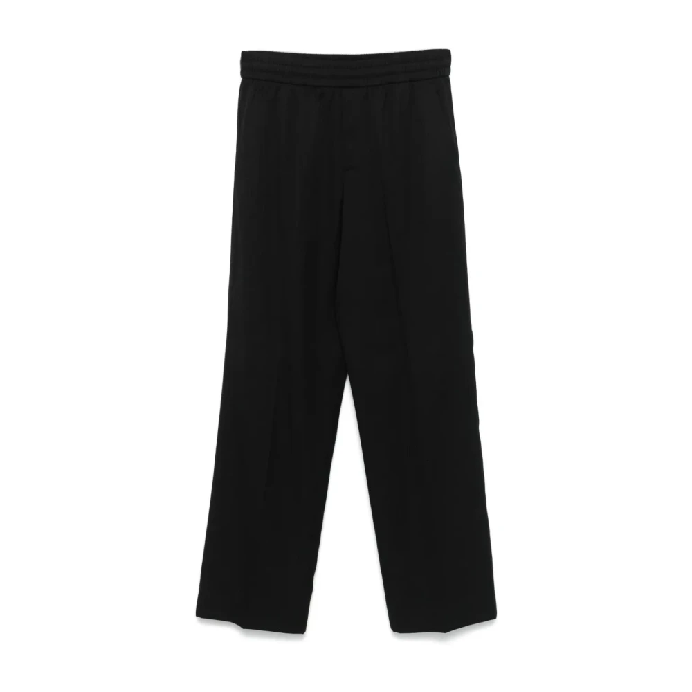 Golden Goose Men's Black Straight Trousers,, Lennon Jogging Pant In Wool Gabardine Medium