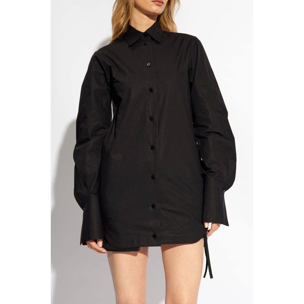 The Attico Shirt met logo Black Dames
