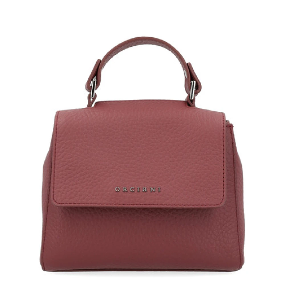 Orciani Mini Leren Handtas in Amarena Red Dames