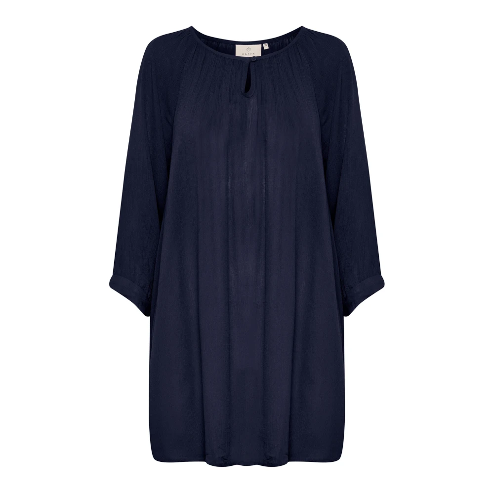 Kaffe Amber Tuniek Top & T-Shirt in Midnight Marine Blue Dames