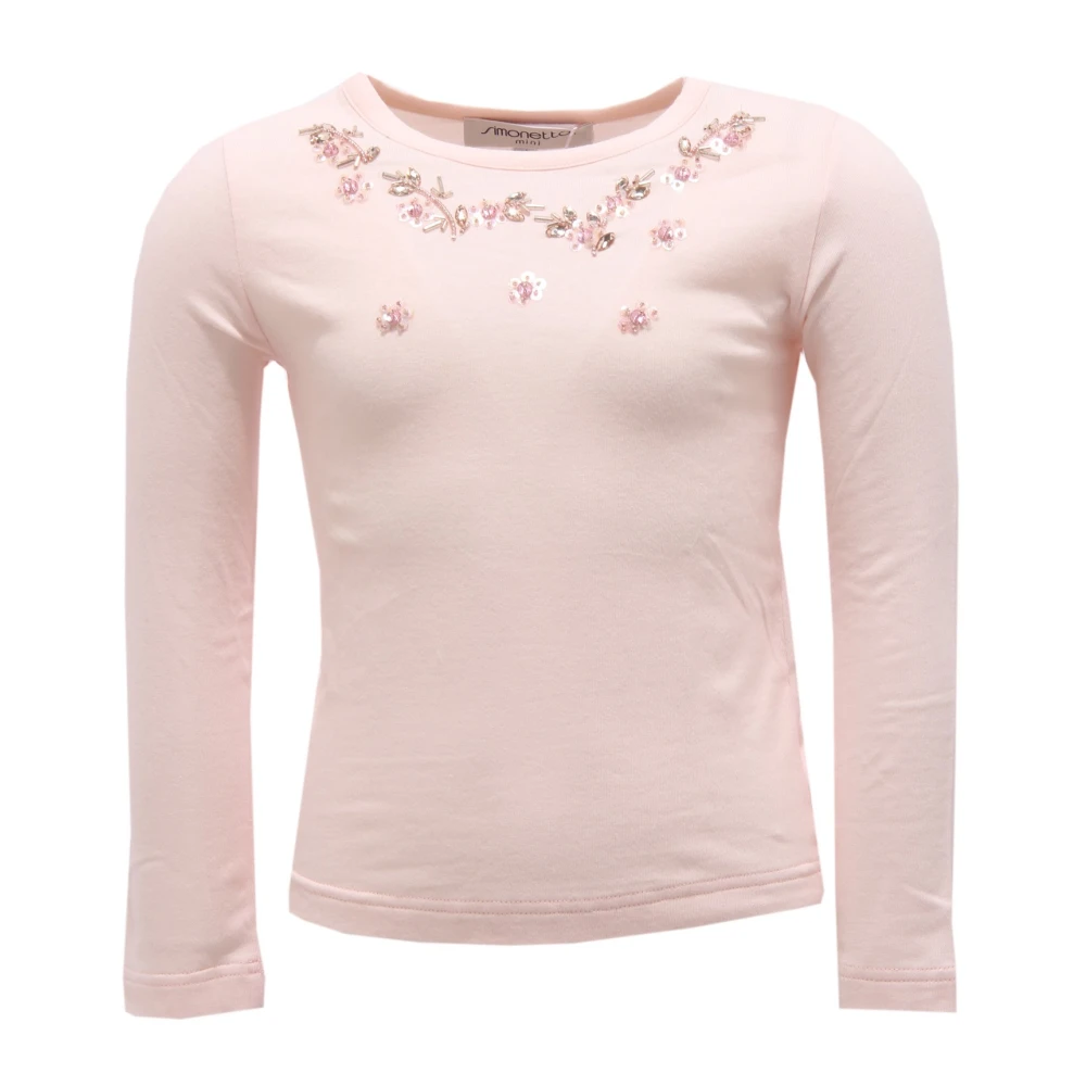 Simonetta Pink Kids Short Sleeve T-Shirts, Female, 4 Y, Maglia Mini Cotton