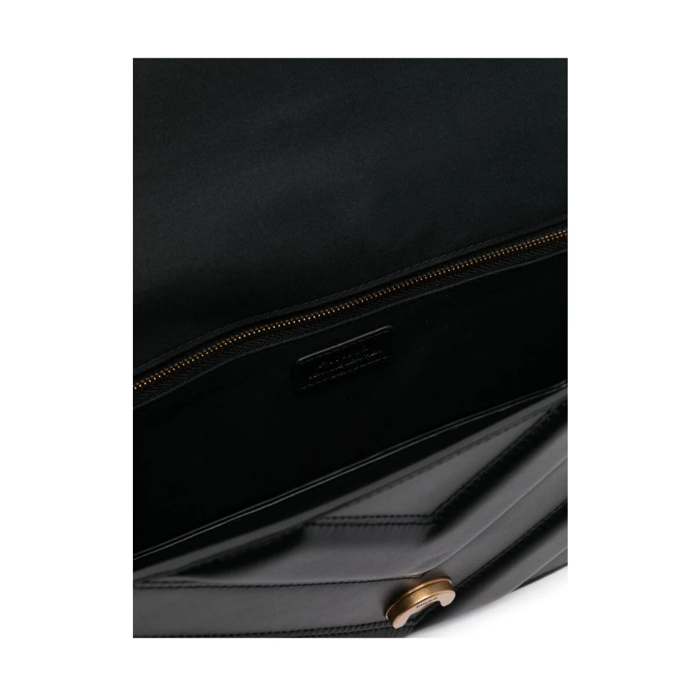 pinko Schoudertas met Chevron Quilting Black Dames