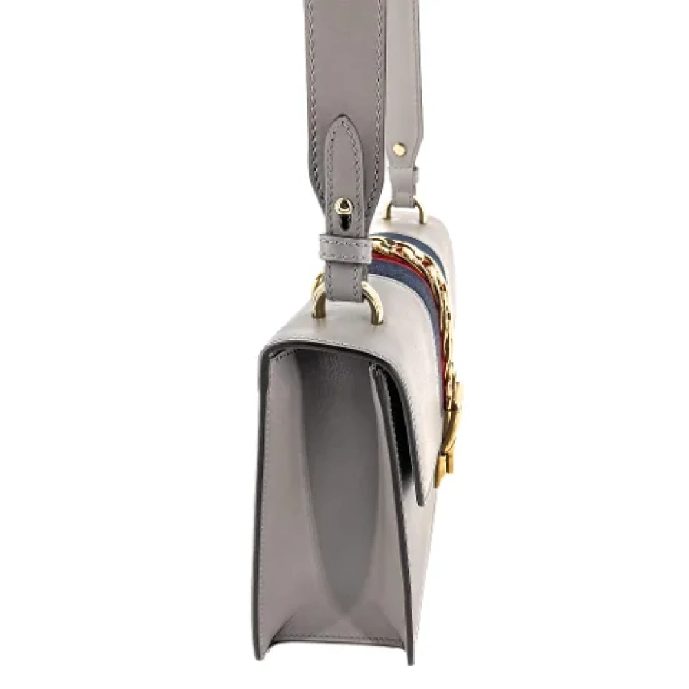 Gucci Vintage Pre-owned Leather gucci-bags Gray Dames