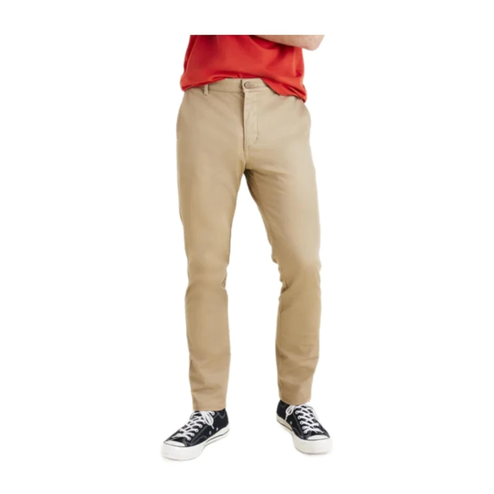 Dockers Men's Beige Chinos, W30 L32, Harvest Gold Skinny Trousers