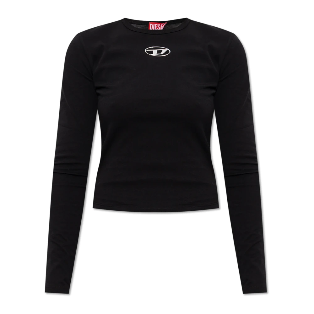 Diesel Women's Black T-Shirt T-Uncutie-Long-Ls-Od
