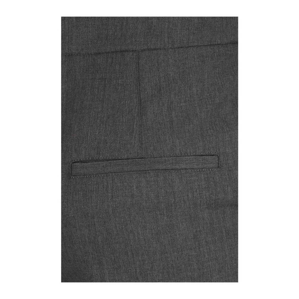 Loulou Studio Regular Fit Wollen Broek met Zakken Gray Dames