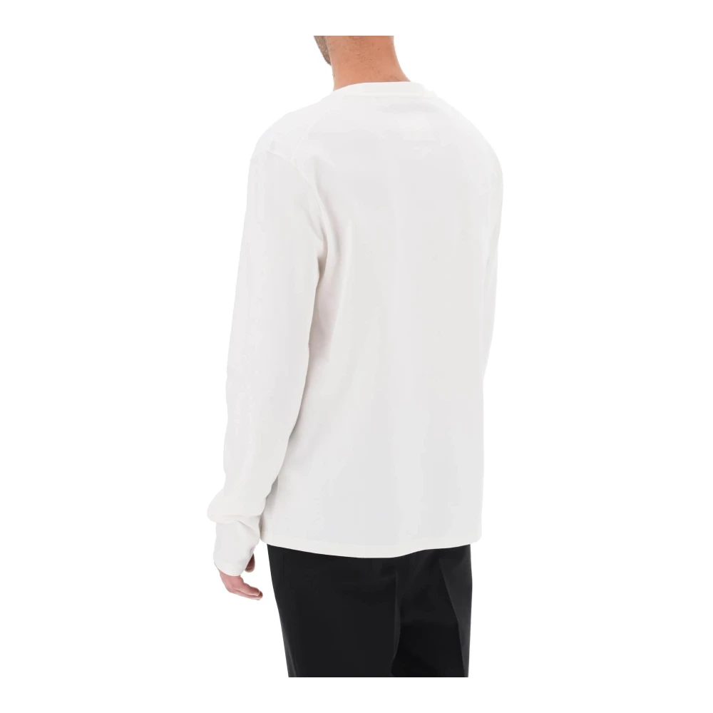 Jil Sander Lange mouwen T-shirt met relaxte pasvorm White Heren