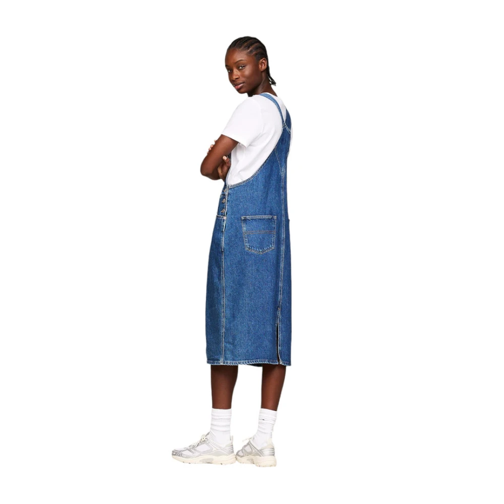 Tommy Jeans Midi Jurk Blue Dames