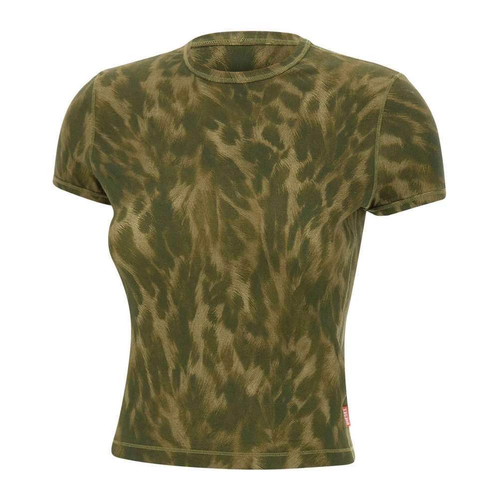 Diesel Women's Green T-Anima T-Shirt - T-Shirts - S - Tops