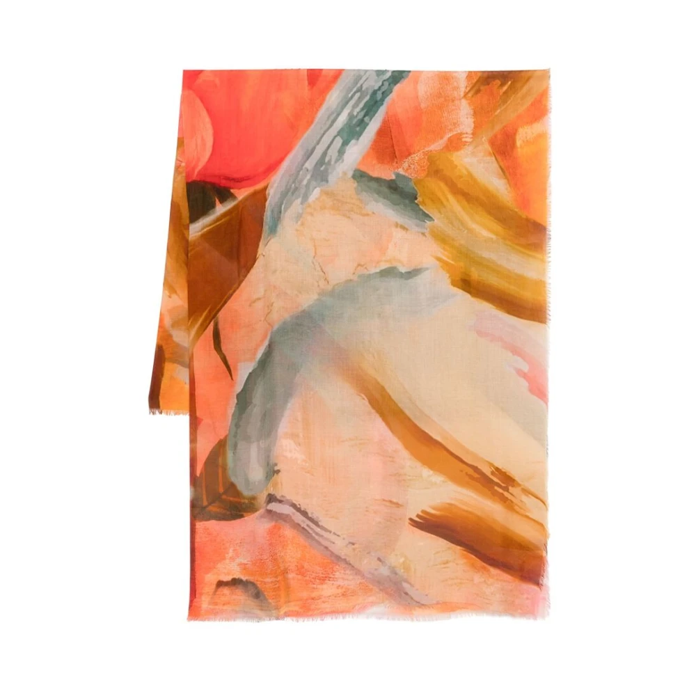 D'aniello Abstract Patroon Omslagstijl Sjaal Multicolor Dames