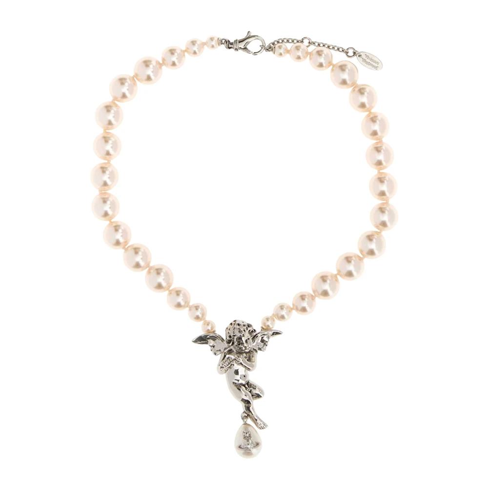 Vivienne Westwood Putti Large Pearl Necklace - Female - Necklaces - White - One Size - Accessories