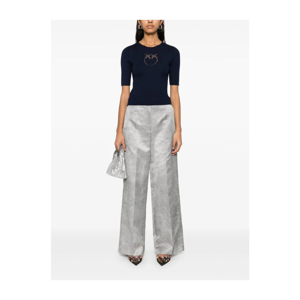 pinko Grijze Broek voor Stijlvolle Uitjes Gray Dames