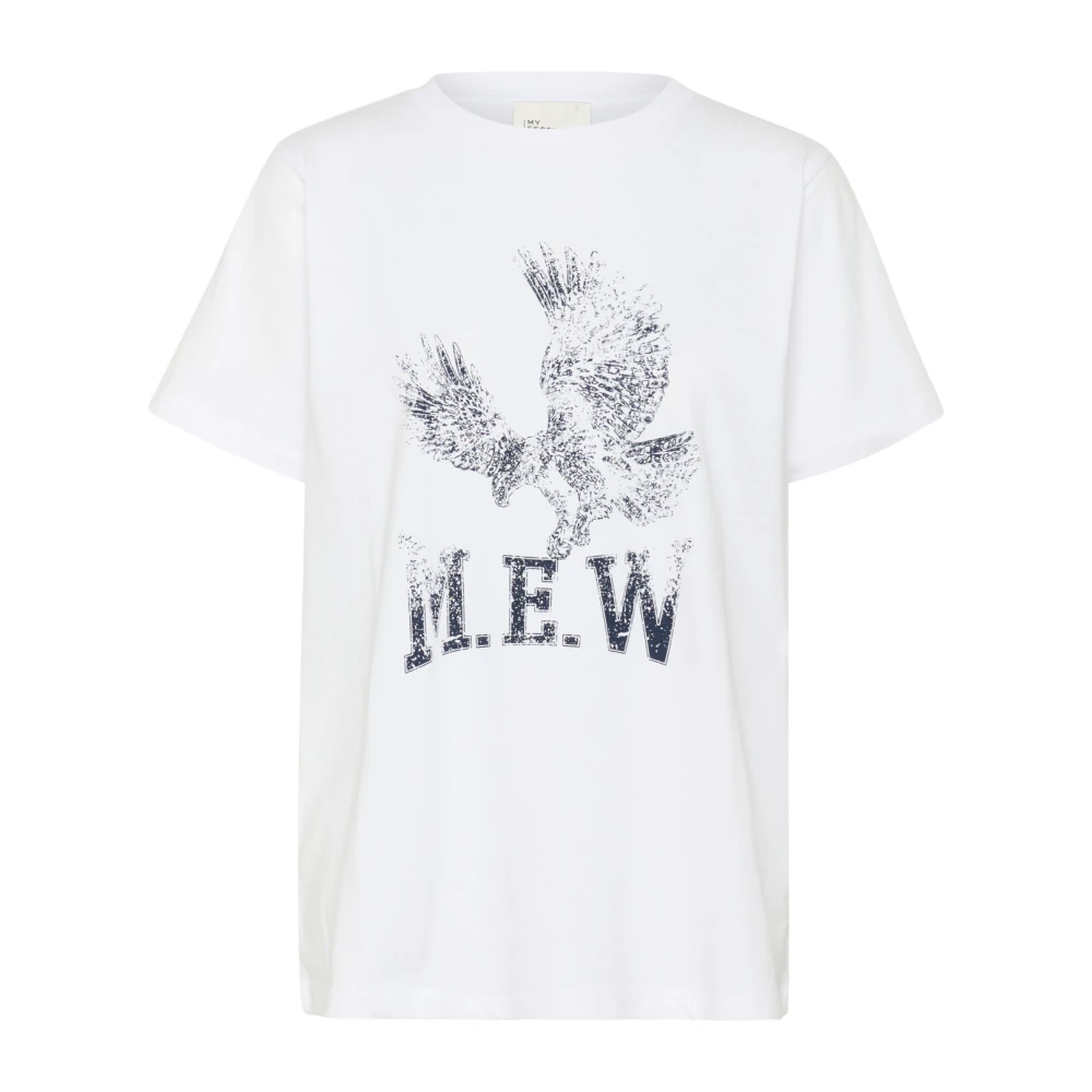 My Essential Wardrobe Boxy Tee Top Bright White Dames