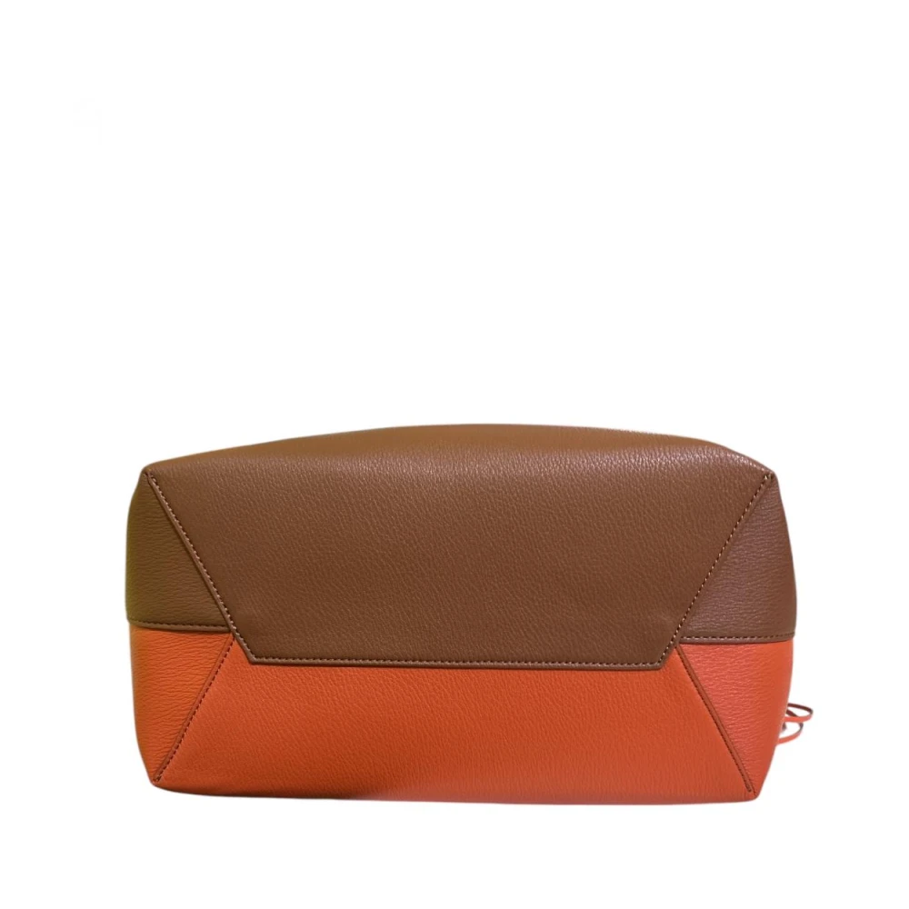 Pennyblack Bicolor Hobo Tas met Suède Effect Brown Dames