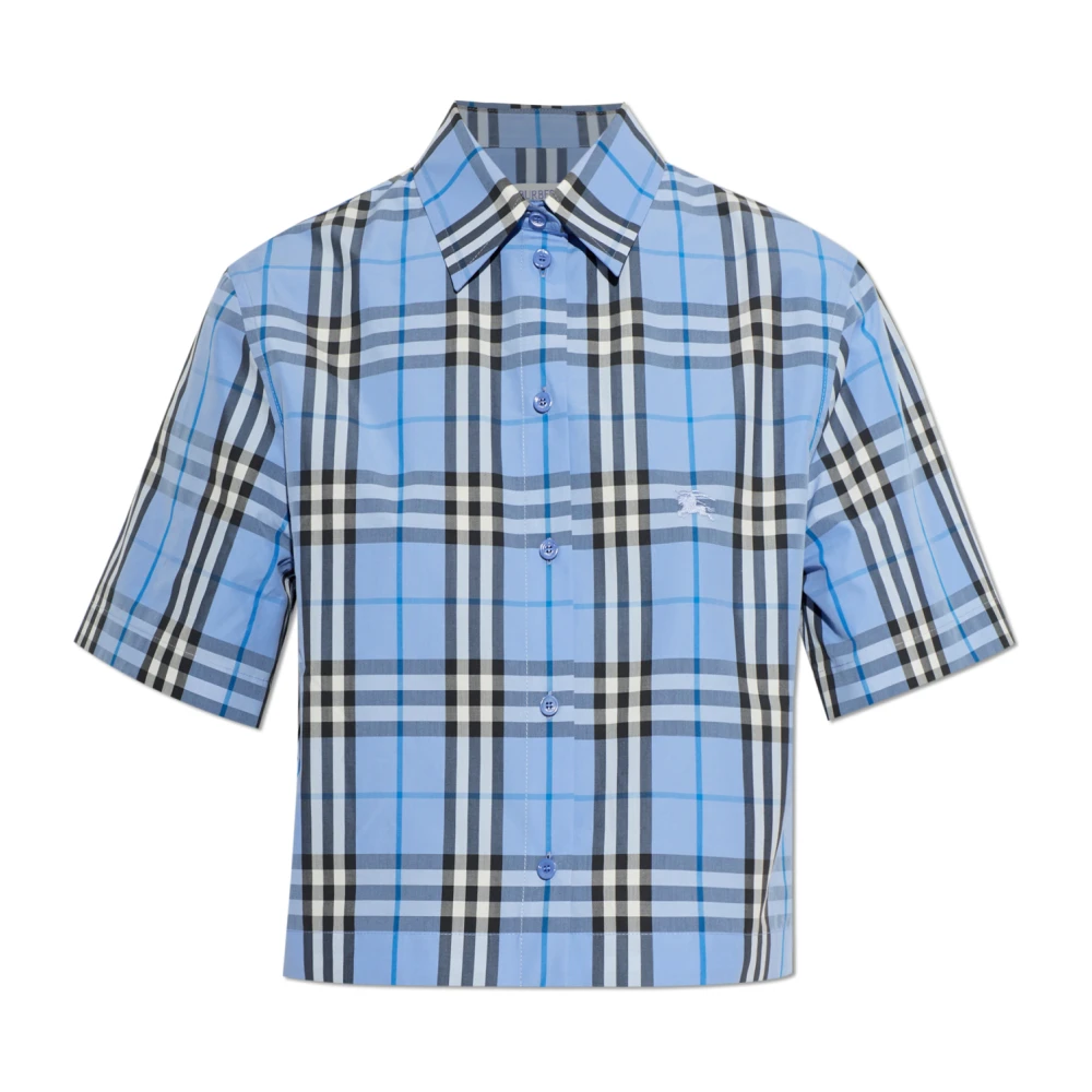 Burberry Women's Blue Short Abby Shirt - Shirts - 2XS - Blouses & Shirts