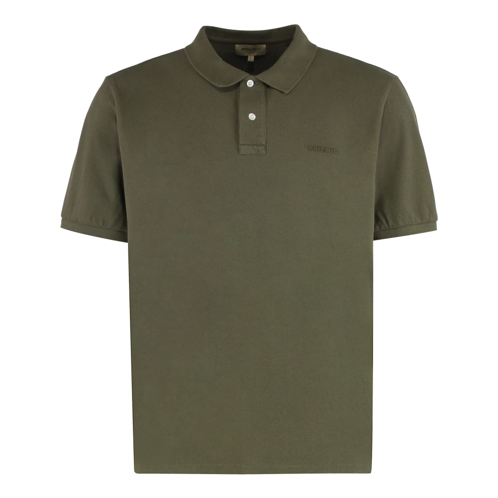 Woolrich Green Polo Shirts, Male, M, Classic American Polo
