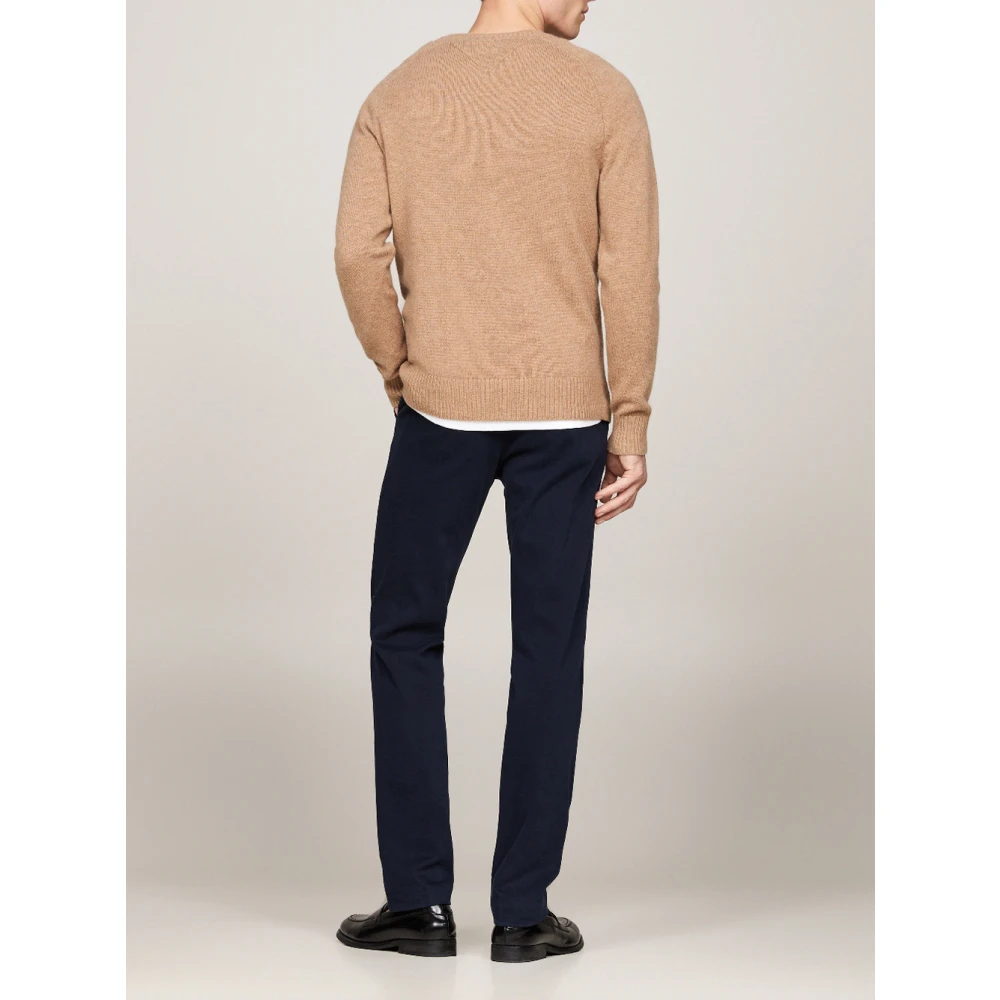 Tommy Hilfiger Beige Sweater Lambswool Crewneck Beige Heren