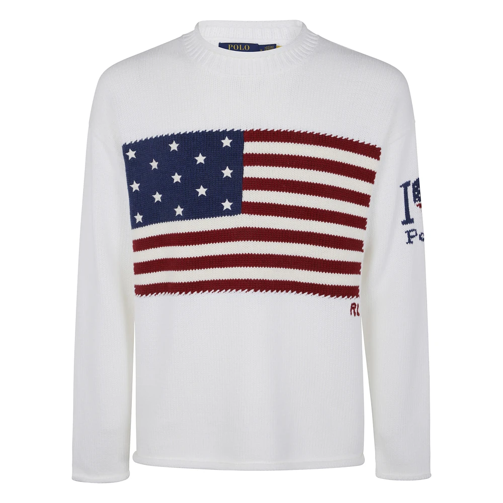 Polo Ralph Lauren Lange Mouw Pullover Sweater White Heren