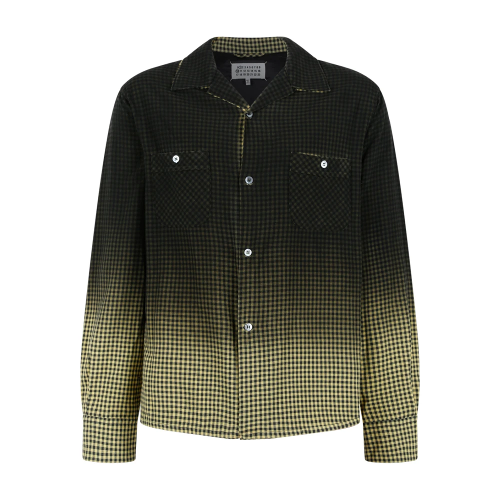 Maison Margiela Men's Multicolor Shirts, L, Gradient Check Shirt