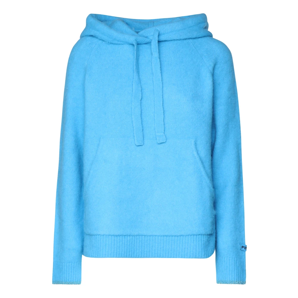 Pinko Blauwe Katoenen Hoodie Italië Blue Dames