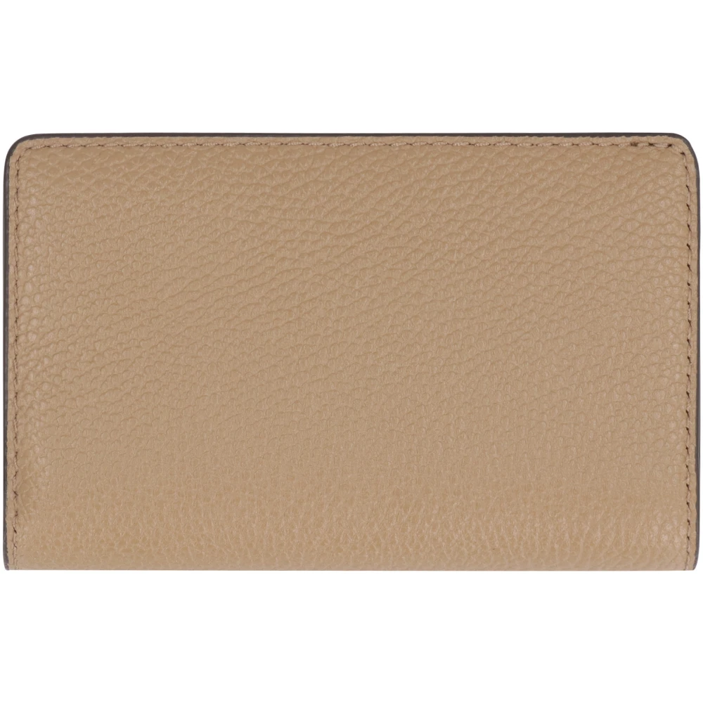 Michael Kors Geperste leren Bifold-portemonnee Black Dames