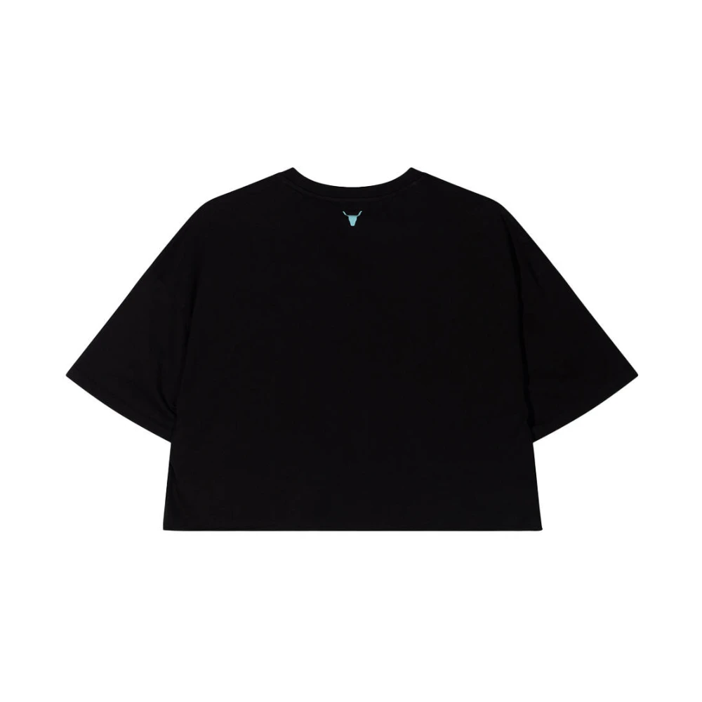 Alix The Label Reis Cropped T-shirt Black Dames