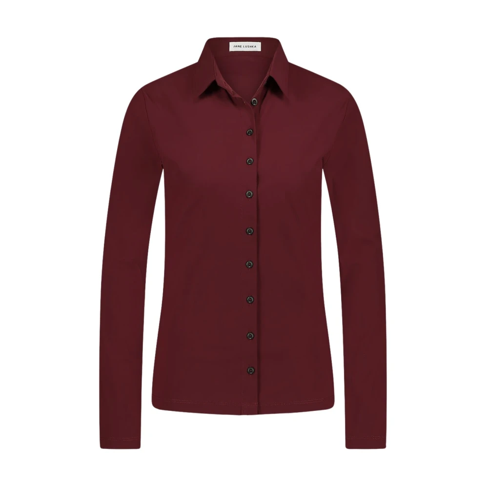 Jane Lushka Kikkie Blouse Technisch Jersey Red Dames