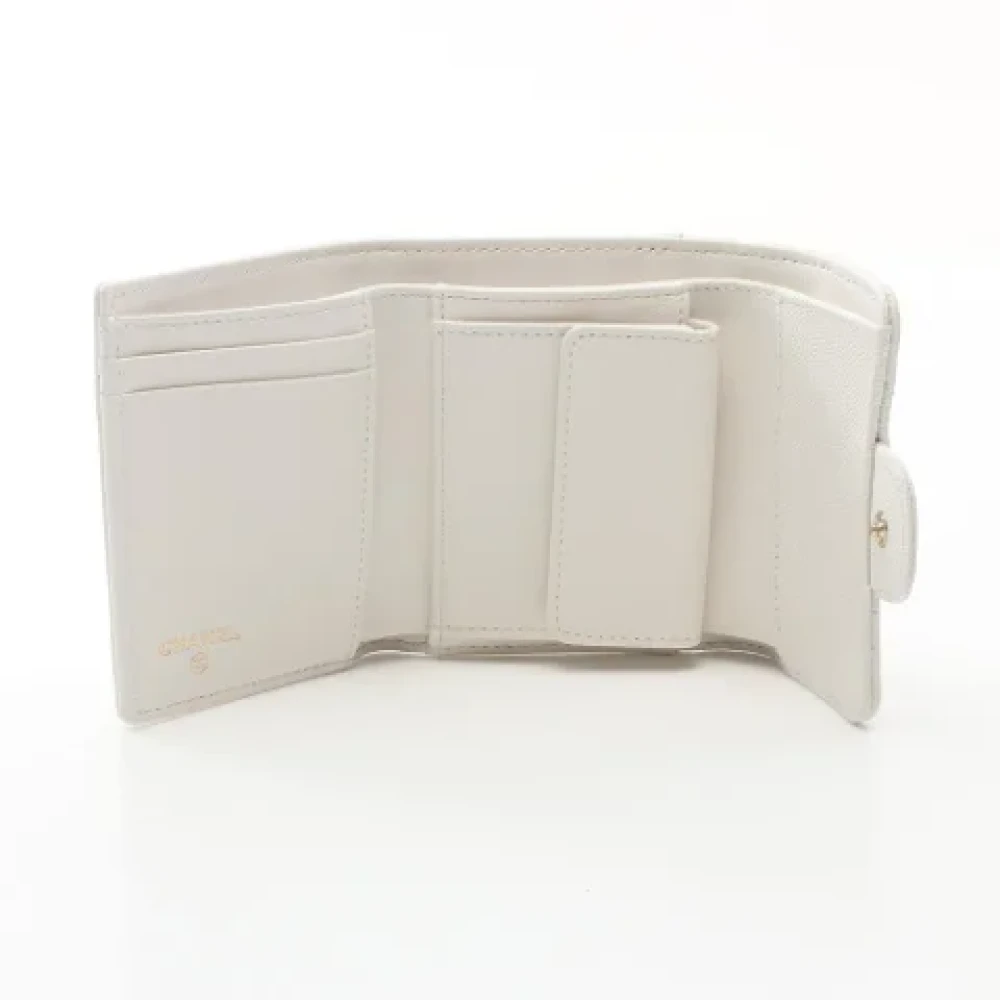 Chanel Vintage Pre-owned Leather wallets White Dames