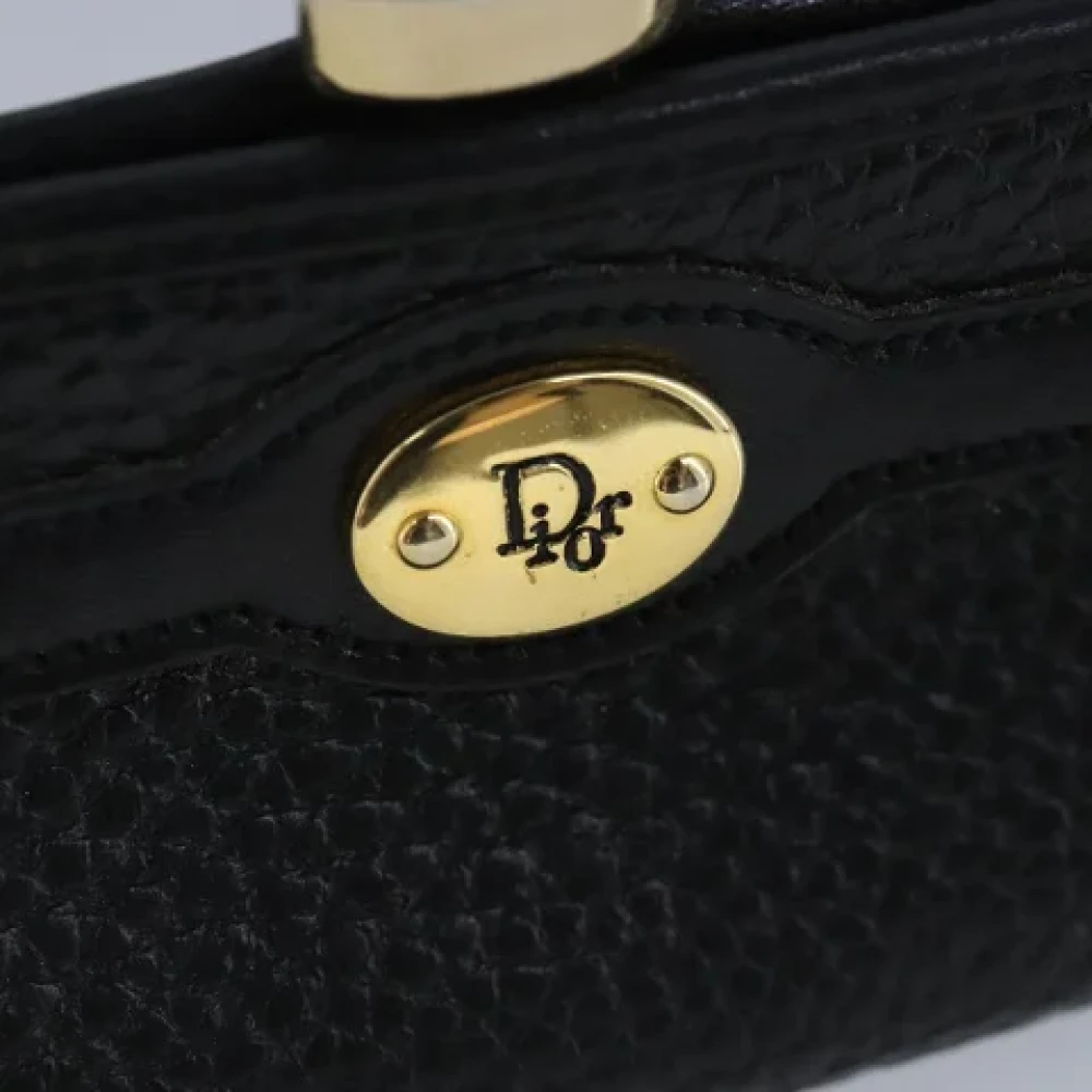 Dior Vintage Pre-owned Leather wallets Black Dames