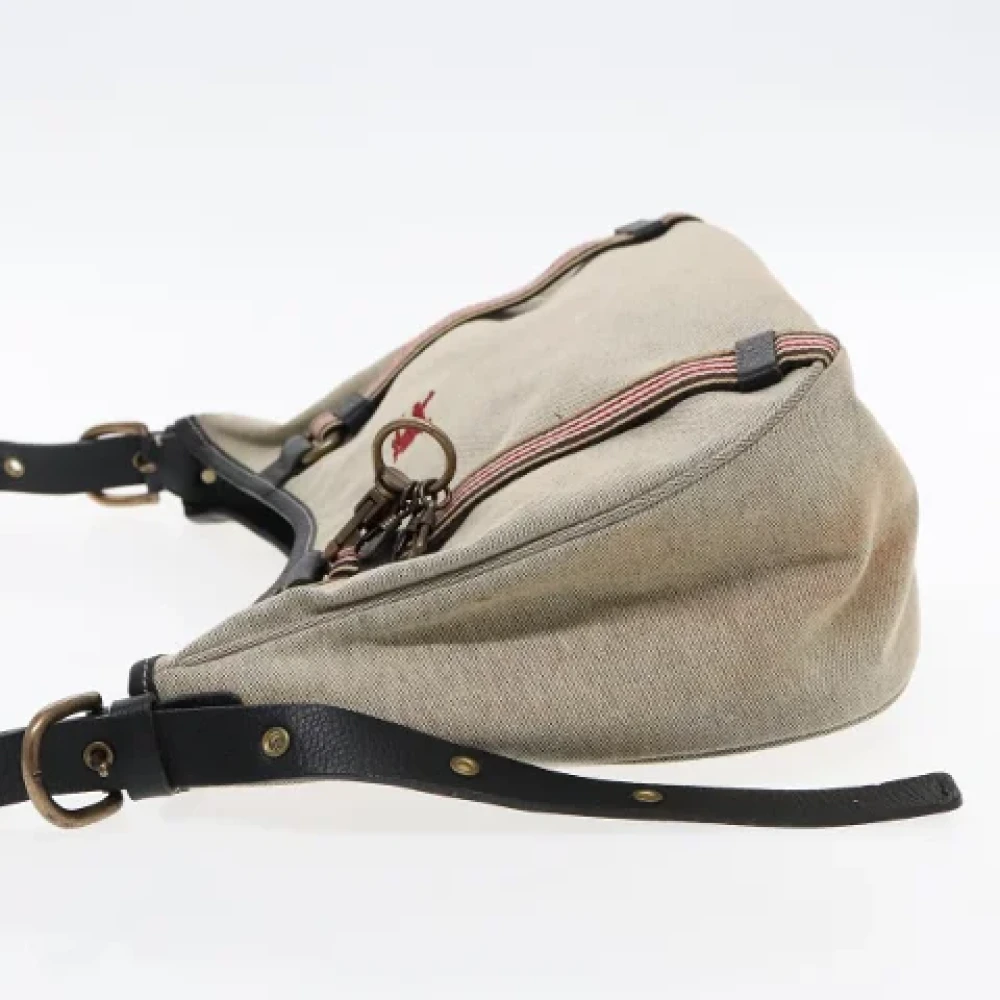 Burberry Vintage Pre-owned Canvas shoulder-bags Gray Dames