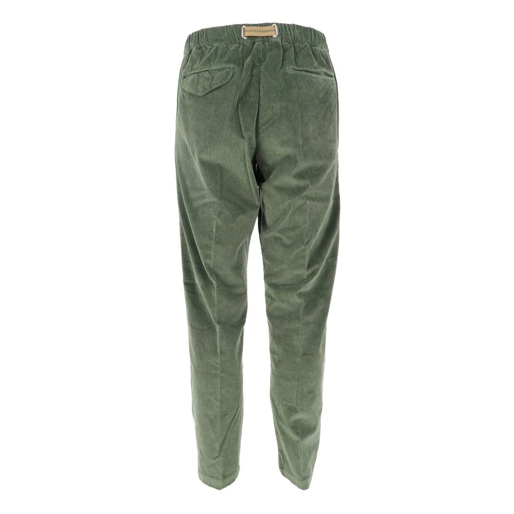 White Sand Corduroy Fluwelen Broek met Zakken Green Heren