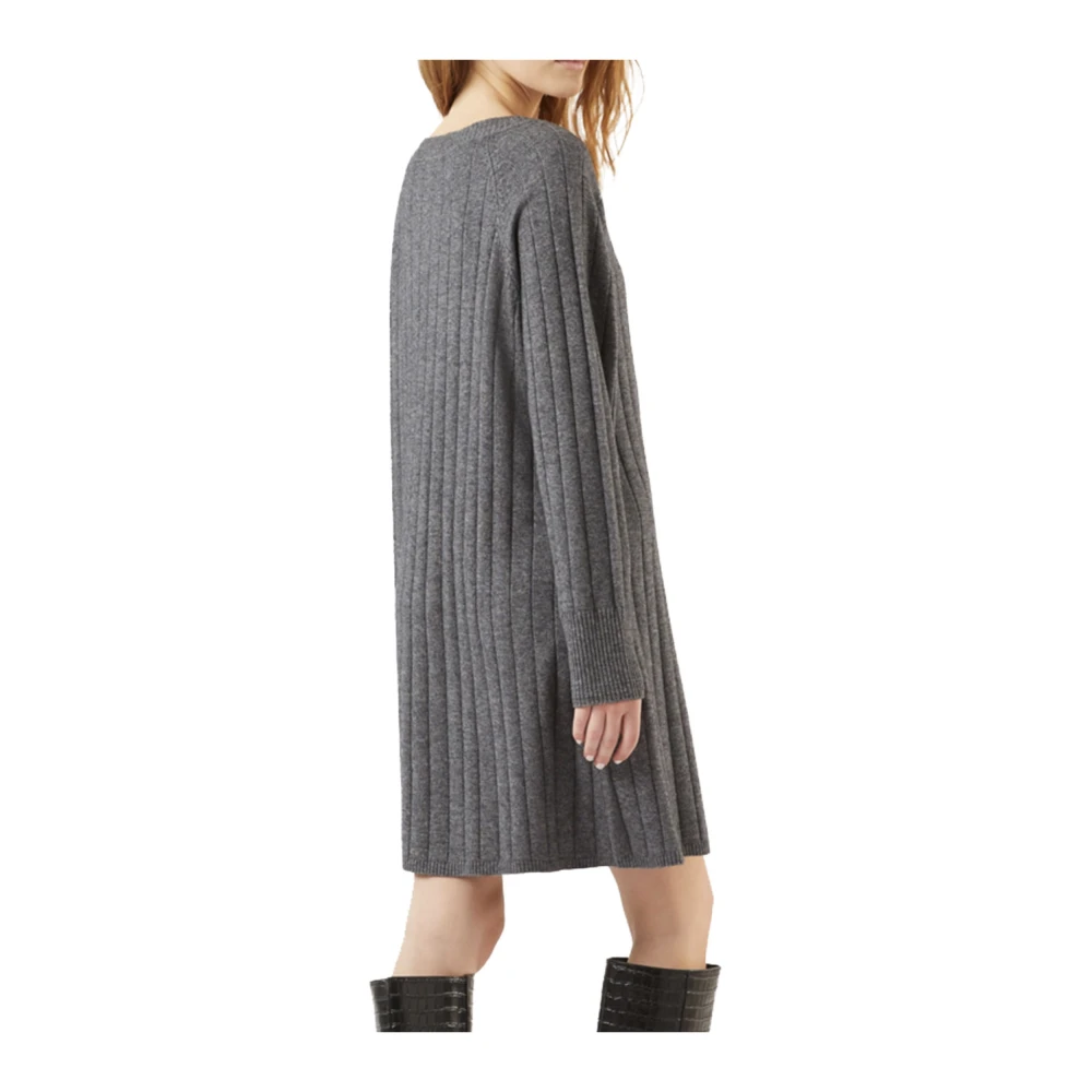 Pennyblack Wollen Gebreide Jurk Gray Dames