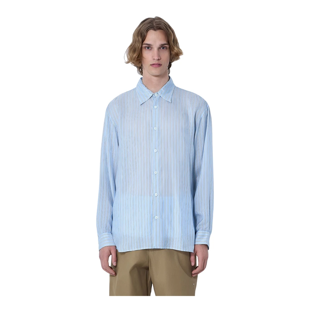 Dries Van Noten Men's Blue Classic Button-Down Shirt - Casual Shirts - L - Shirts