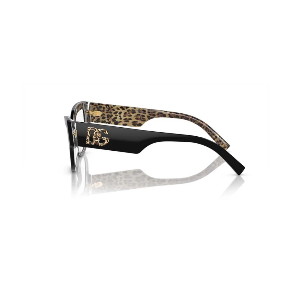 Dolce & Gabbana Geometrische Cat-Eye Bril met DG Logo Black Dames