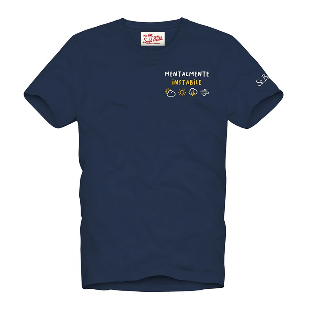MC2 Saint Barth Stijlvolle T-shirts en Polos Blue Heren