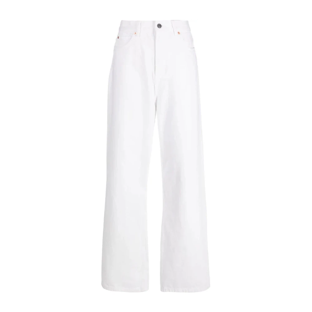 Wardrobe.nyc Witte Low Rise Wide Jeans White Dames