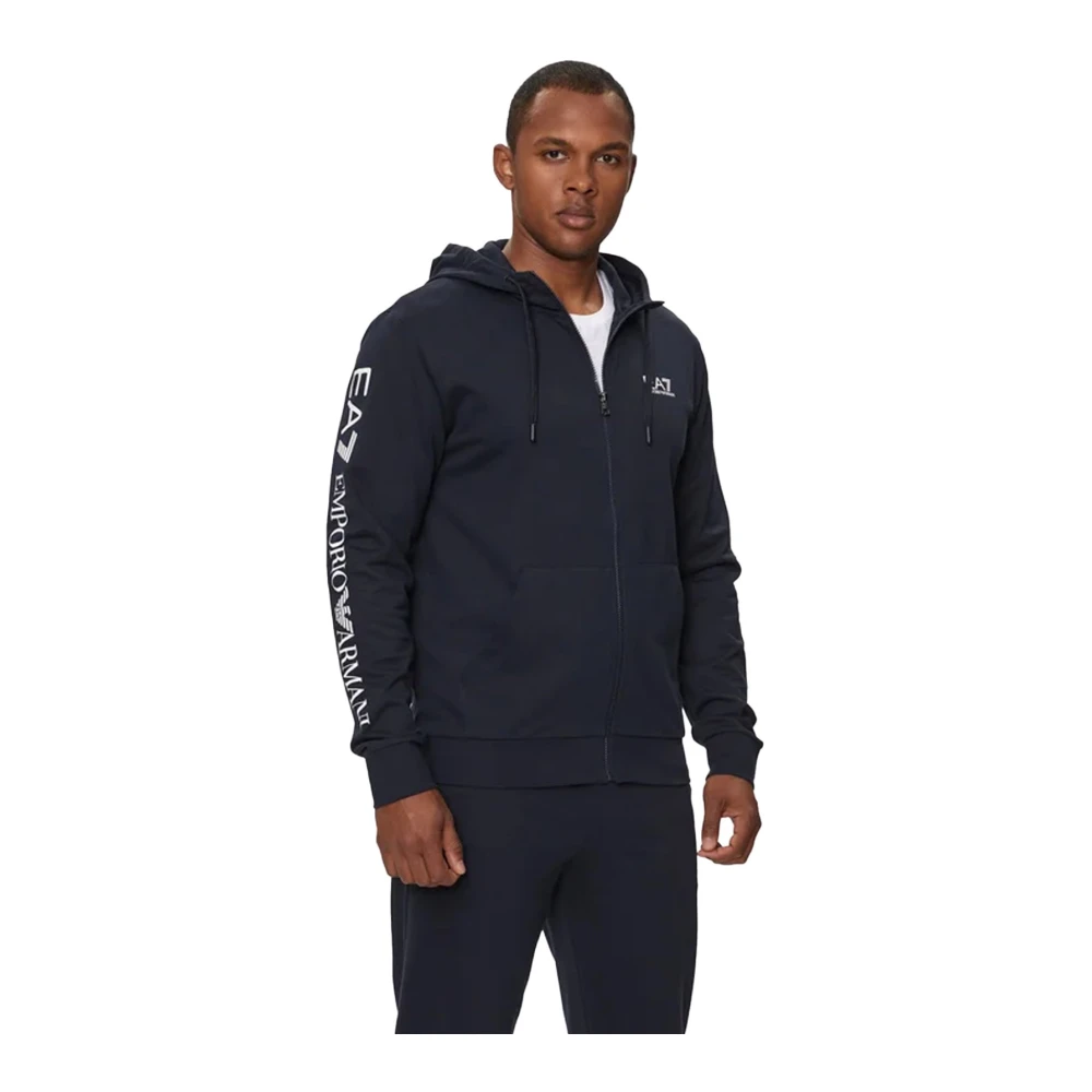 Emporio Armani EA7 Hoodie 100% Katoen Ea7 Blue Heren