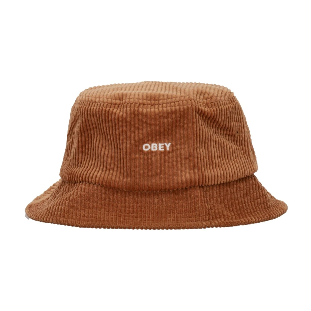 Obey Modig Cord Bucket Hat Brun Brown, Herr