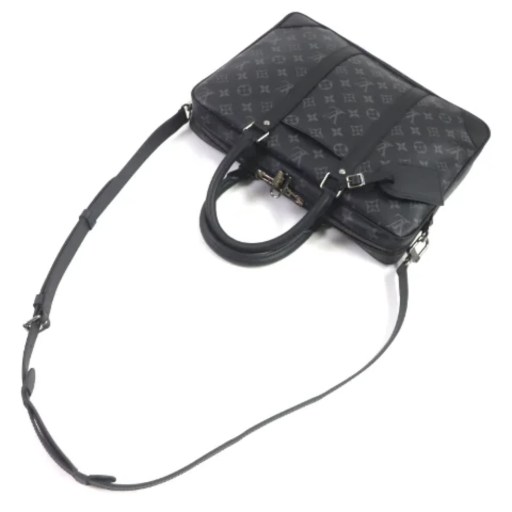 Louis Vuitton Vintage Pre-owned Canvas briefcases Black Dames